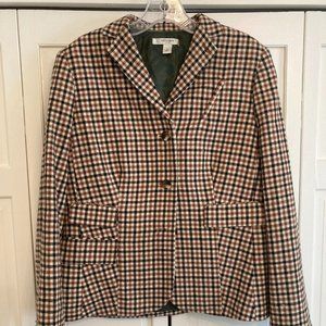 Wonderful brown tweed casual jacket  by Liz Claiborne. Size  10.